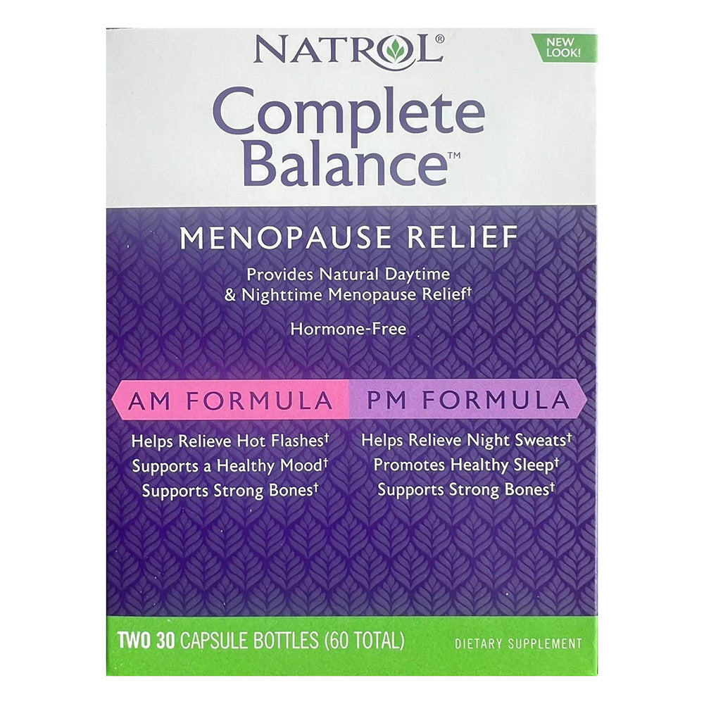 Natrol Complete Balance For Menopause AM and PM Dietary Supplement Capsules, 60 Ea